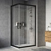 Душевой уголок STWORKI Карлстад 100x80 см профиль черный матовый 467251