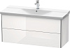 Картинка анонса товара «тумба под раковину duravit xsquare xs418302222 подвесная 121 см белая глянцевый»