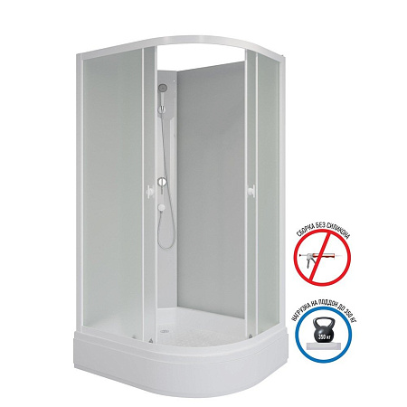 Душевая кабина Niagara Promo P90/70/26L/MT/BK (900х700х2000)