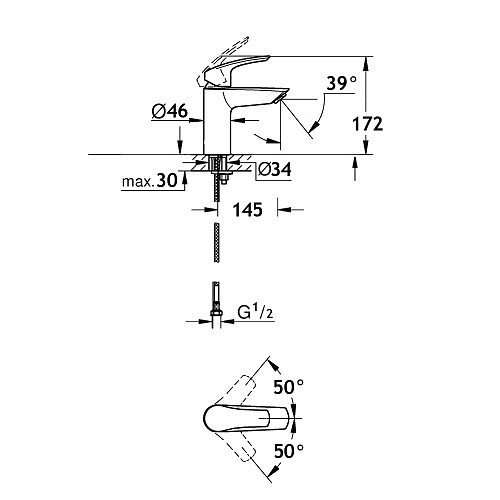 Смеситель для раковины AQUAme Prato AQM P6130 AQUAme хром AQMP6130 Смеситель для раковины AQUAme Prato AQM P6130 AQUAme хром AQMP6130