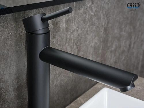 Смеситель для раковины Gid Berlin SS080-BM-D SS080BMD черный матовый Смеситель для раковины Gid Berlin SS080-BM-D SS080BMD черный матовый