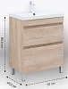 Тумба с раковиной Aquanet Нота New 60 00345798 дуб светлый