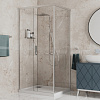 Картинка анонса товара «душевой уголок paini dax 84cr12080 120х80 см прямоугольное, раздвижное, универсальное, хром»