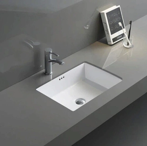 Раковина Gid Yj832 71152 встаиваемая снизу белая 50x40x18 Раковина Gid Yj832 71152 встаиваемая снизу белая 50x40x18