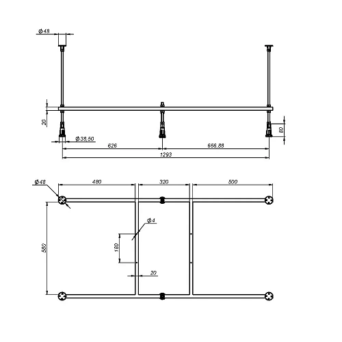 Каркас для ванны AM.PM X-Joy W00A-140-070W-R универсальный 140х70 см Каркас для ванны AM.PM X-Joy W00A-140-070W-R универсальный 140х70 см