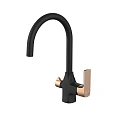 Смеситель для кухни Lemark Ursus LM7261BLR с подключением к фильтру, черный/золото Смеситель для кухни Lemark Ursus LM7261BLR с подключением к фильтру, черный/золото
