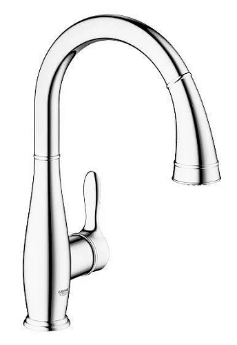 Смеситель для кухни GROHE Parkfield с выдвижным изливом/лейкой, хром (30215001) Смеситель для кухни GROHE Parkfield с выдвижным изливом/лейкой, хром (30215001)