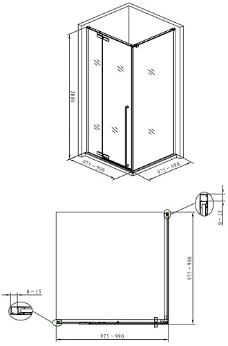 Душевой уголок Allen Brau Fantasy 100x100 3.11002-00 Душевой уголок Allen Brau Fantasy 100x100 3.11002-00