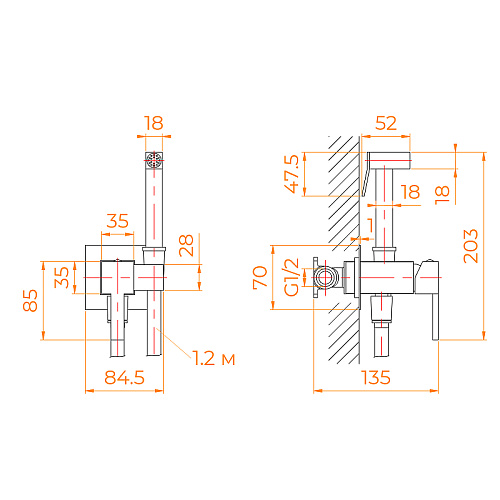 Гигиенический душ RGW Shower Panels SP-212Gb золото brush Гигиенический душ RGW Shower Panels SP-212Gb золото brush
