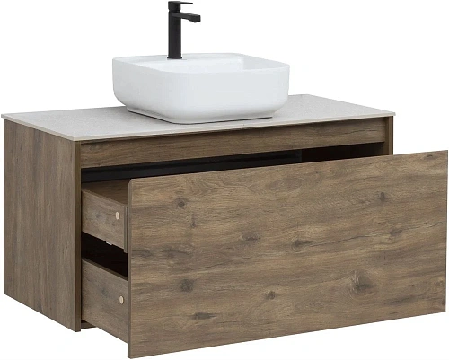 Тумба под раковину Aquanet Nova Lite 100 дуб рустикальный (1 ящик) 00249520 Тумба под раковину Aquanet Nova Lite 100 дуб рустикальный (1 ящик) 00249520