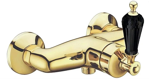 Смеситель для душа Boheme Vogue 214-BSW золото с черным Swarovski Смеситель для душа Boheme Vogue 214-BSW золото с черным Swarovski