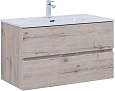 Тумба под раковину Aquanet Алвита New 90 2 ящика, дуб веллингтон белый 00303921 Тумба под раковину Aquanet Алвита New 90 2 ящика, дуб веллингтон белый 00303921