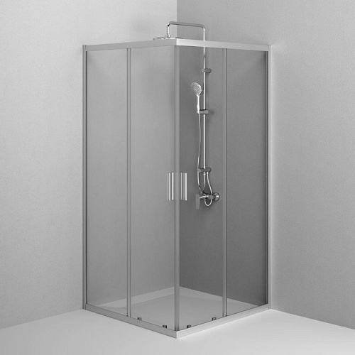 Душевой уголок AM.PM Gem W90G-403-100100-MT 100x100 хром матовый, стекло прозрачное Душевой уголок AM.PM Gem W90G-403-100100-MT 100x100 хром матовый, стекло прозрачное
