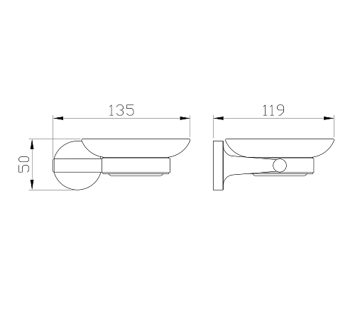 Мыльница Wonzon & Woghand SIMPLE темный графит (WW-6522-BGM) Мыльница Wonzon & Woghand SIMPLE темный графит (WW-6522-BGM)