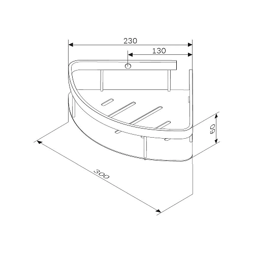 Полка AM.PM Sense L A7454100 угловая, хром Полка AM.PM Sense L A7454100 угловая, хром