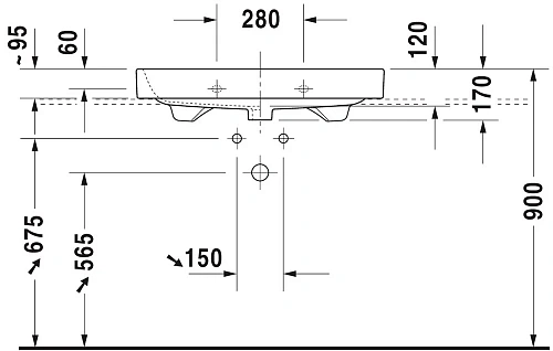 Раковина Duravit Happy D.2 2318800027 Раковина Duravit Happy D.2 2318800027