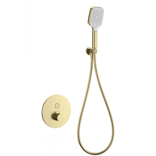 Смеситель для душа Wonzon & Woghand с термостатом, встраиваемый, брашированное золото (WW-D1017-A-BG) Смеситель для душа Wonzon & Woghand с термостатом, встраиваемый, брашированное золото (WW-D1017-A-BG)