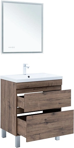 Тумба под раковину Aquanet Нота New 75 00344142 напольная, дуб веллингтон табак Тумба под раковину Aquanet Нота New 75 00344142 напольная, дуб веллингтон табак