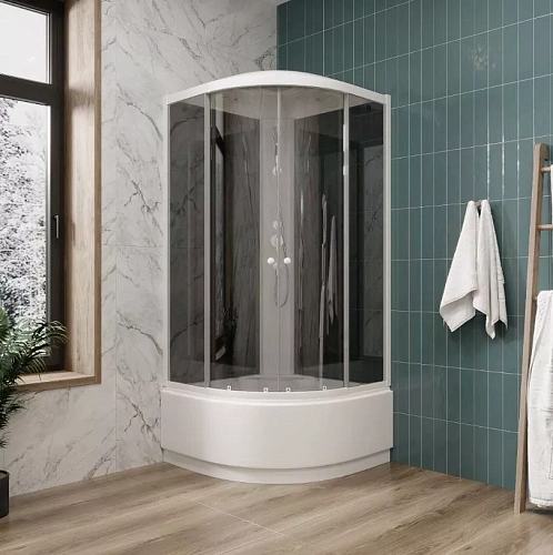 Душевая кабина Parly EC1021 1000x1000 профиль белый, стекло тонированное Душевая кабина Parly EC1021 1000x1000 профиль белый, стекло тонированное