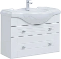 Тумба под раковину Aquanet Рондо 85 белый глянец 00304289 Тумба под раковину Aquanet Рондо 85 белый глянец 00304289