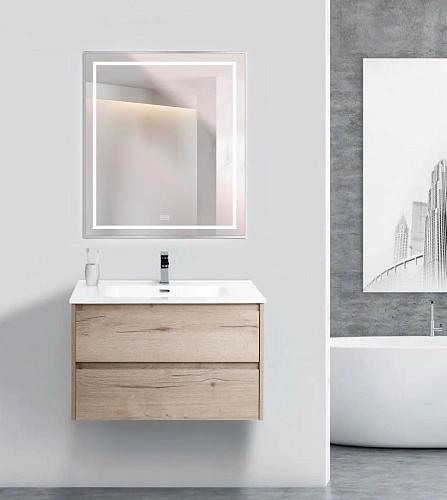 Зеркало BelBagno SPC-KRAFT-700-800-LED-TCH-WARM 700x32x800 мм с подсветкой сенсорным выключателем и подогревом Зеркало BelBagno SPC-KRAFT-700-800-LED-TCH-WARM 700x32x800 мм с подсветкой сенсорным выключателем и подогревом