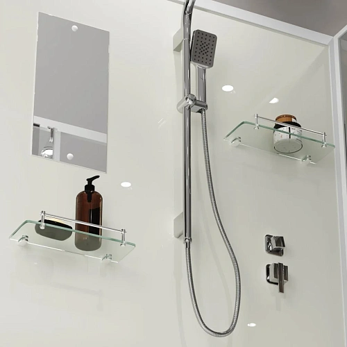 Душевая кабина Niagara Standart ST100/80/15Q/BK (100х80х200) прямоугольник, поддон 15см, распашная, проф.белый, без крыши Душевая кабина Niagara Standart ST100/80/15Q/BK (100х80х200) прямоугольник, поддон 15см, распашная, проф.белый, без крыши