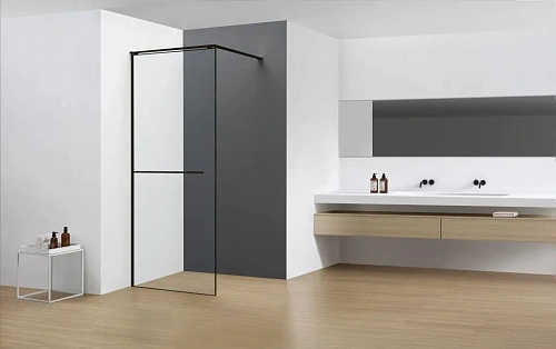 Душевой уголок AQUAme AQM3720-2-10 1000x2000 мм, 8мм прозрачное, EasyClean, цвет профиля черный матовый Душевой уголок AQUAme AQM3720-2-10 1000x2000 мм, 8мм прозрачное, EasyClean, цвет профиля черный матовый