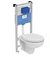 Комплект 3 в 1 Ideal Standard K881201PT15 инсталляция PROSYS с подвесным унитазом EUROVIT Rimless K8 Комплект 3 в 1 Ideal Standard K881201PT15 инсталляция PROSYS с подвесным унитазом EUROVIT Rimless K8