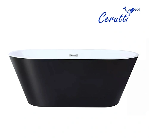 Ванна отдельностоящая Ceruttispa RESIA170IIGMB CT10879 1700x750x600 акриловая черная матовая снаружи, белая внутри Ванна отдельностоящая Ceruttispa RESIA170IIGMB CT10879 1700x750x600 акриловая черная матовая снаружи, белая внутри