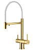 Смеситель для кухни Splenka S70.63.03 с гибким изливом с подключением к фильтру, золотой сатин Смеситель для кухни Splenka S70.63.03 с гибким изливом с подключением к фильтру, золотой сатин