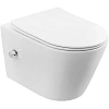 Унитаз подвесной Boheme AVVA 973-SET-2-W с функцией биде, белый глянец c крышкой