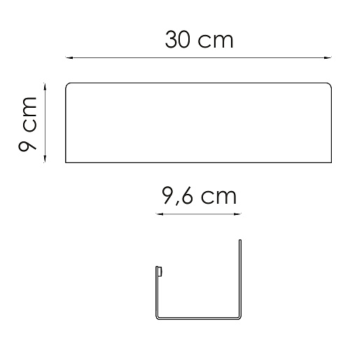 Полка WasserKRAFT K-7215 металлическая черный Полка WasserKRAFT K-7215 металлическая черный