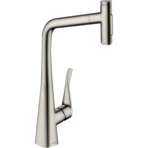 Смеситель для кухни Hansgrohe Metris Select M71 320 с вытяжным душем, 2jet 73820800, хром Смеситель для кухни Hansgrohe Metris Select M71 320 с вытяжным душем, 2jet 73820800, хром