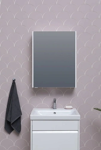 Зеркальный шкаф Aquanet Палермо 60 белый 00203939 Зеркальный шкаф Aquanet Палермо 60 белый 00203939