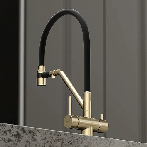 Смеситель для кухни Sancos Dora SC4003BG под фильтр, брашированное золото Смеситель для кухни Sancos Dora SC4003BG под фильтр, брашированное золото