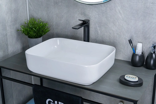 Раковина Gid D1304 51197 накладная белая 50x39x13 Раковина Gid D1304 51197 накладная белая 50x39x13