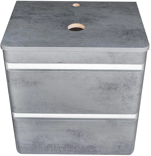 Тумба под раковину Style Line Атлантика 80, Люкс бетон темный, (2 ящ.), со столешницей МДФ, PLUS СС-00002283 Тумба под раковину Style Line Атлантика 80, Люкс бетон темный, (2 ящ.), со столешницей МДФ, PLUS СС-00002283
