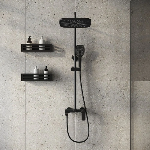 Душевая система GROSSMAN Advans 500.K35.09.210 черный матовый Душевая система GROSSMAN Advans 500.K35.09.210 черный матовый