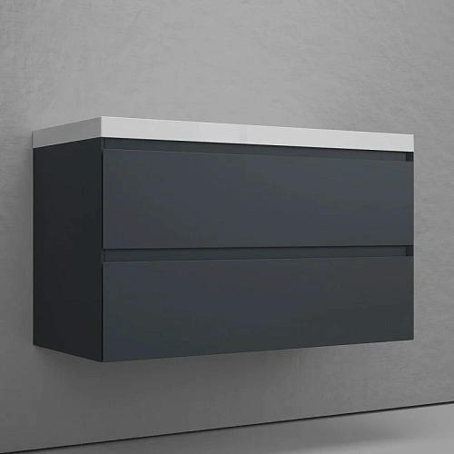 Тумба под раковину Style Line Манхэттен 100 см ЛС-00002357 подвесная, графит Тумба под раковину Style Line Манхэттен 100 см ЛС-00002357 подвесная, графит