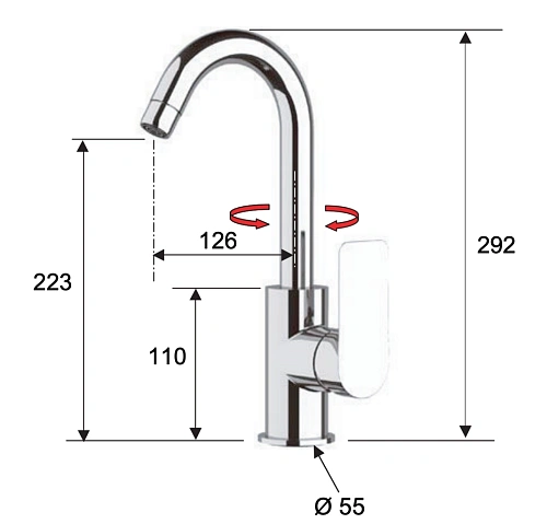 Смеситель для раковины Remer Infinity I72C Смеситель для раковины Remer Infinity I72C