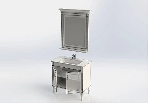 Комплект мебели Aquanet Селена 90 белый/серебро 00233126 Комплект мебели Aquanet Селена 90 белый/серебро 00233126