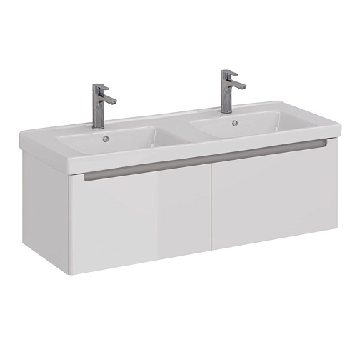 Тумба под раковину Lemark BUNO MINI 125 см подвесная, серый/белый LM05BM125T Тумба под раковину Lemark BUNO MINI 125 см подвесная, серый/белый LM05BM125T