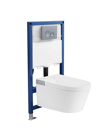 Унитаз SMART ARROW AKH1051H с сиденьем белый Унитаз SMART ARROW AKH1051H с сиденьем белый