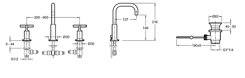 Смеситель для раковины Jacob Delafon Purist E144063-CP Смеситель для раковины Jacob Delafon Purist E144063-CP