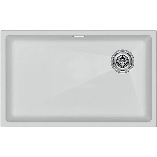 Кухонная мойка Paulmark LUMI 74UNI-SKEW LU74SK-WH, белый, 740х440 Кухонная мойка Paulmark LUMI 74UNI-SKEW LU74SK-WH, белый, 740х440