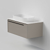 Тумба под раковину La Fenice Elba Cappuccino 90 NFNC-01-ELB-C-90-3-GG бежевая матовая с белой столешницей