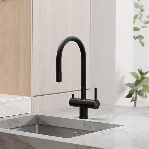 Смеситель для кухни Sancos Lucia SC4004MB под фильтр, черный матовый Смеситель для кухни Sancos Lucia SC4004MB под фильтр, черный матовый