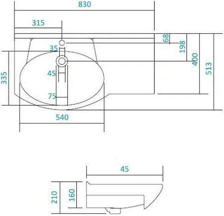 Раковина Style Line Коралл-82 L ЛС-00000163 Раковина Style Line Коралл-82 L ЛС-00000163