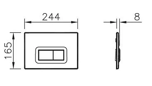 Клавиша смыва Vitra Loop R 740-0680 хром Клавиша смыва Vitra Loop R 740-0680 хром