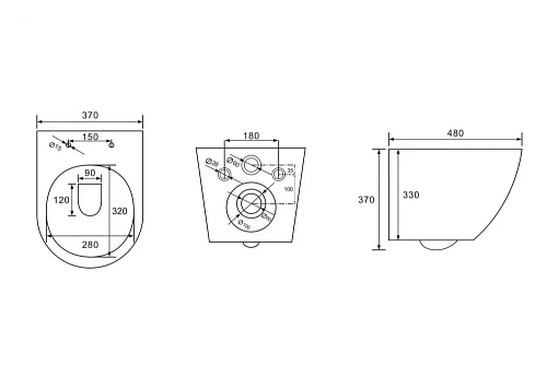 Унитаз подвесной ABBER Bequem AC1100MW белый матовый, безободковый с крышкой микролифт Унитаз подвесной ABBER Bequem AC1100MW белый матовый, безободковый с крышкой микролифт